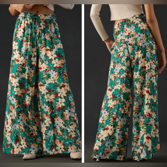 Anthropologie Pants - Anthropologie Plenty By Tracy Reese Wide-Leg Pants, Size L